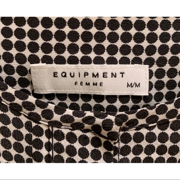 Equipment Silk Spotted Blouse, Size Medium - Picture 6 of 6